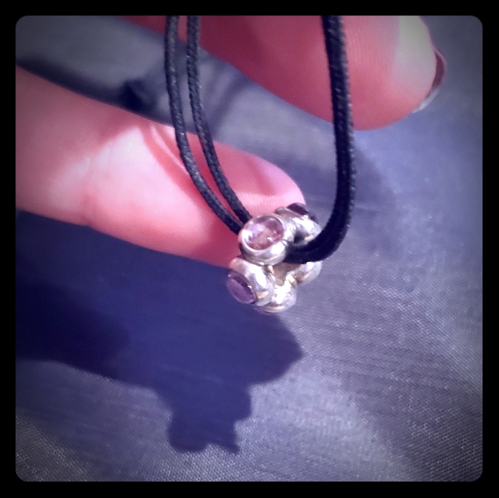 Pink crystal spacer